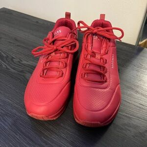 Sketchers red sneakers women’s 9.5